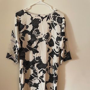 DVF long sleeve silk dress w back button down, sz8